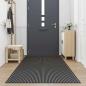 Preview: Fußmatte Streifen Schwarz und Grau 115x300 cm