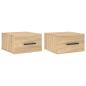 Preview: Wand-Nachttische 2 Stk. Sonoma-Eiche 35x35x20 cm