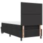 Preview: Boxspringbett mit Kopfteil Schwarz 100 x 200 cm Stoff
