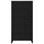 Preview: Schlie?fachschrank Schwarz 90x40x180 cm Stahl