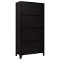Preview: Schlie?fachschrank Schwarz 90x40x180 cm Stahl