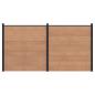 Preview: Zaunelement 2 pcs WPC und Aluminium Braun