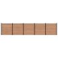 Preview: ARDEBO.de - Zaunelement 5 pcs WPC und Aluminium Braun