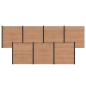 Preview: ARDEBO.de - Zaunelement 7 pcs WPC und Aluminium Braun