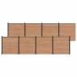 Preview: ARDEBO.de - Zaunelement 8 pcs WPC und Aluminium Braun