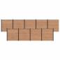 Preview: ARDEBO.de - Zaunelement 9 pcs WPC und Aluminium Braun