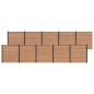 Preview: ARDEBO.de - Zaunelement 10 pcs WPC und Aluminium Braun