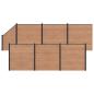 Preview: Zaunelement 7 pcs WPC und Aluminium Braun