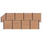 Preview: Zaunelement 9 pcs WPC und Aluminium Braun