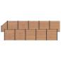 Preview: Zaunelement 11 pcs WPC und Aluminium Braun