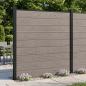 Preview: ARDEBO.de - zaunset 7 stk. 1218 x 186 cm WPC und Aluminium Grau