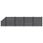 Preview: zaunset 5 stk. 792 x 186 cm WPC und Aluminium Grau