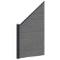 Preview: zaunset 6 stk. 965 x 186 cm WPC und Aluminium Grau