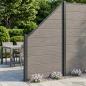 Preview: ARDEBO.de - zaunset 9 stk. 1484 x 186 cm WPC und Aluminium Grau