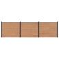 Preview: Zaunelement 3 pcs WPC und Aluminium Braun