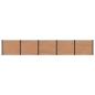Preview: Zaunelement 5 pcs WPC und Aluminium Braun