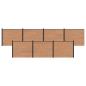 Preview: Zaunelement 7 pcs WPC und Aluminium Braun