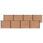 Preview: Zaunelement 8 pcs WPC und Aluminium Braun