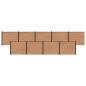 Preview: Zaunelement 9 pcs WPC und Aluminium Braun