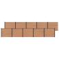 Preview: Zaunelement 10 pcs WPC und Aluminium Braun