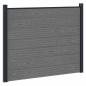 Preview: Zaunelement 2 pcs WPC und Aluminium Grau