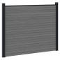 Preview: Zaunelement 2 pcs WPC und Aluminium Grau