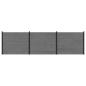 Preview: Zaunelement 3 pcs WPC und Aluminium Grau