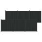 Preview: Zaunelement 6 stk. 1055 x 186,5 cm WPC und Aluminium Schwarz