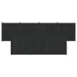 Preview: Zaunelement 7 stk. 1230 x 186,5 cm WPC und Aluminium Schwarz