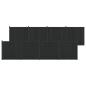 Preview: Zaunelement 8 stk. 1405 x 186,5 cm WPC und Aluminium Schwarz