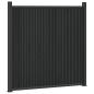 Preview: Zaunelement 8 stk. 1405 x 186,5 cm WPC und Aluminium Schwarz