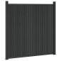 Preview: Zaunelement 8 stk. 1405 x 186,5 cm WPC und Aluminium Schwarz