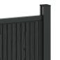 Preview: Zaunelement 8 stk. 1405 x 186,5 cm WPC und Aluminium Schwarz