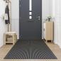 Preview: Fußmatte Streifen Schwarz und Grau 115x400 cm