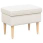 Preview: Hocker Creme 55 x 35 x 41 cm Bouclé