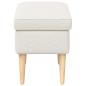 Preview: Hocker Creme 55 x 35 x 41 cm Bouclé