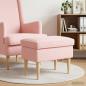 Preview: ARDEBO.de - Hocker Rosa 55 x 35 x 41 cm Bouclé
