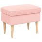 Preview: Hocker Rosa 55 x 35 x 41 cm Bouclé
