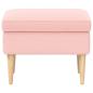 Preview: Hocker Rosa 55 x 35 x 41 cm Bouclé