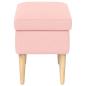 Preview: Hocker Rosa 55 x 35 x 41 cm Bouclé