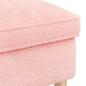Preview: Hocker Rosa 55 x 35 x 41 cm Bouclé