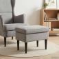 Preview: ARDEBO.de - Hocker Hellgrau 55 x 35 x 41 cm Samt