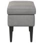 Preview: Hocker Hellgrau 55 x 35 x 41 cm Samt