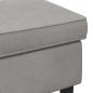 Preview: Hocker Hellgrau 55 x 35 x 41 cm Samt