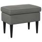 Preview: Hocker Dunkelgrau 55 x 35 x 41 cm Samt