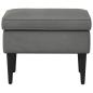 Preview: Hocker Dunkelgrau 55 x 35 x 41 cm Samt