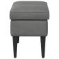 Preview: Hocker Dunkelgrau 55 x 35 x 41 cm Samt