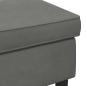 Preview: Hocker Dunkelgrau 55 x 35 x 41 cm Samt