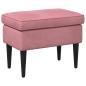 Preview: Hocker Rosa 55 x 35 x 41 cm Samt