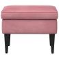 Preview: Hocker Rosa 55 x 35 x 41 cm Samt